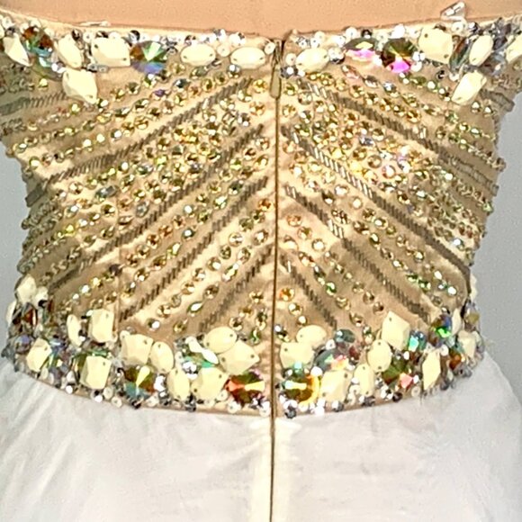 Sherri Hill Embellished Sweetheart Neckline Strapless Gown Size 4 Pageant Prom - Picture 6 of 15
